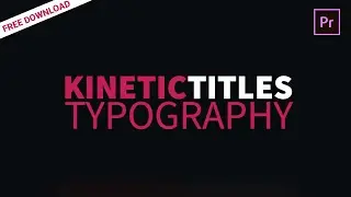Kinetic Typography Titles★😍 in Premiere Pro CC🔥 No Plugins★