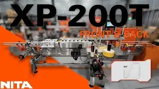 Front & Back Label Applications on 32 oz and 160 oz Plastic Bottles with Pivoting Metering Screws