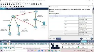 15.6.1 Packet Tracer -  Configure IPv4 and IPv6 Static and Default Routes