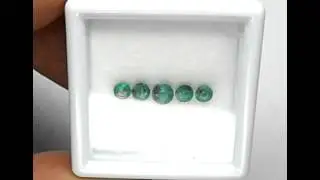 0 70cts  5pcs  Green Columbia Emerald