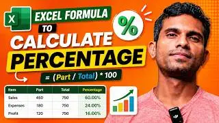 Excel formula to Calculate Percentage