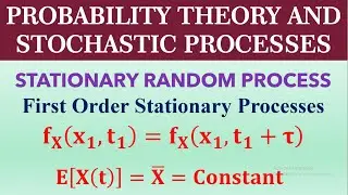 STATIONARY RANDOM PROCESS::: First Order Stationary Processes