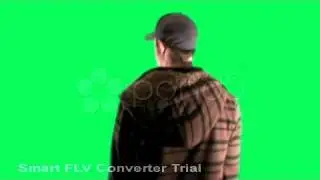 Stock Video Footage  Man Gets Shot and Falls Down in front of the Green Screen