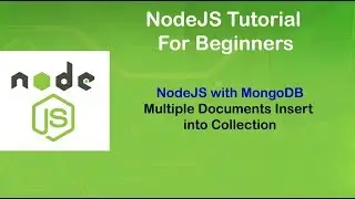 NodeJS Tutorial for Beginners #  NodeJS With MongoDB, Multiple Documents Insert Into  Collection