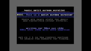 C64 Split Screen Smooth Scroll in BASIC v2.0