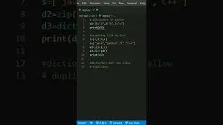 Dictionary in python