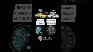 BMW X4M Competition 510 HP vs Mercedes AMG GLC 63 S Coupé 510 HP #acceleration