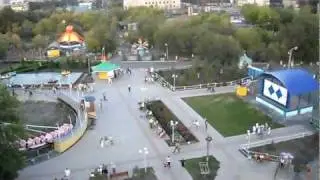 Центральный парк в Орске с колеса обозрения.