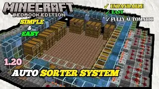 AUTO SORTER SYSTEM 1.20 TUTORIAL FOR MINECRAFT BEDROCK EDITION | EASY , EXPANDABLE & FULLY AUTO