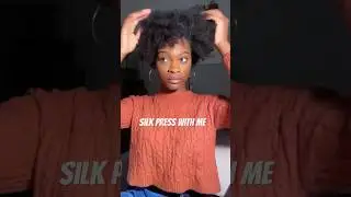 Silk press on curly hair #bobcut #silkpressonnaturalhair #silkpress