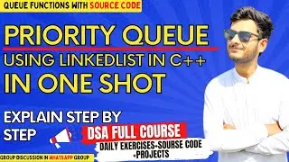 Creating a Priority Queue Using Linked Lists in C++ in One Shot
