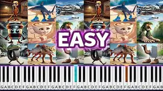 9 Italian Brainrot Meme Background Music - Easy Piano Tutorial