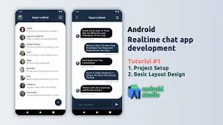 Android Chat App Development |  Tutorial #1 | Project Setup & Basic Layout Design | Android Studio