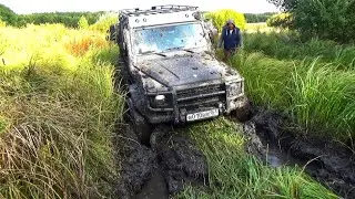 Он всё-таки застрял! Gelandewagen на порталах, Jeep Cherokee, ГАЗ 69, Wrangler, УАЗ, Нива