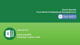 Excel AutoFill   Create Custom Lists