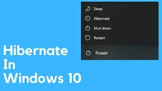 How to enable hibernate in windows 10
