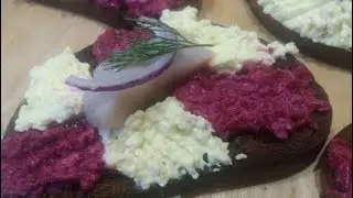 бутерброды с селедкой 
