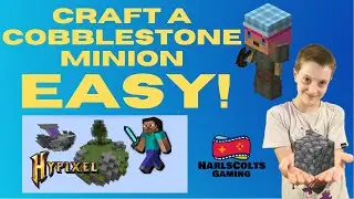 HOW TO CRAFT A COBBLESTONE MINION AND BOOST YOUR MINIONS EASY! MINECRAFT HYPIXEL SKYBLOCK