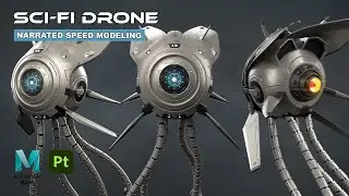 Sci-Fi Drone | Autodesk Maya + Substance 3D Painter