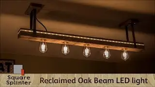 Rustic meets Modern | Reclaimed Oak Beam LED Light Fixture