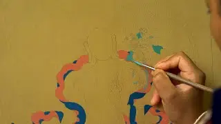 Green Tara Flower colouring / @enlightenmentthangka