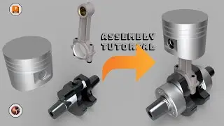 #fusion360 | PART 10 ASSEMBLY | PISTON CONNECTING ROD CRANKSHAFT | #fusion360tutorial