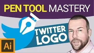 Pen Tool in Illustrator CC - Twitter Logo - Beginner