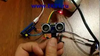 HC-SR04 ARDUINO + OLED 128х64 i2c  + RELAY = электронный ультразвуковой дальномер для умного дома