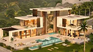 Ultra Luxury Modern Family Home in the Sims 4 | Speedbuild & Tour | NO CC
