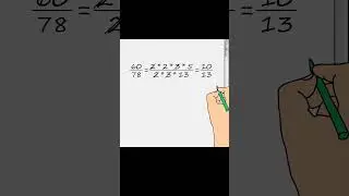 Сократить дробь. Пример 02. #shorts  #математика #егэ #mathematics #maths #школа
