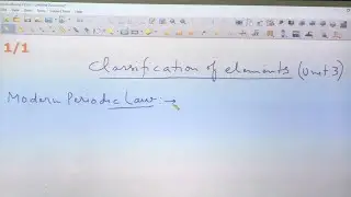 Classification of elements class 11 part 1