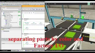 TIA Portal separating parts by color and simulating in Factory I/O