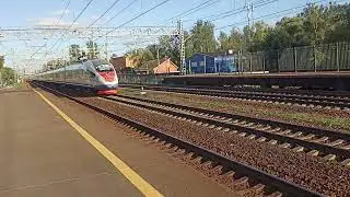 Высокоскоростной электропоезд ЭВС1-18 "Сапсан" с рейсом №778А "Москва - Санкт-Петербург"