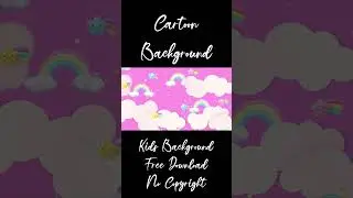 Cute Rainbow Stars & Paper Clouds Loop - Free Cartoon Background Loop