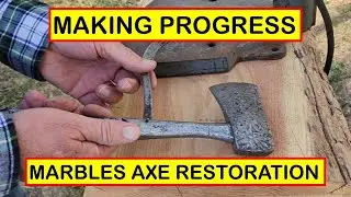 MAKING PROGRESS ON THE MARBLES POCKET AXE RESTORATION! @NorthStarKnifeReviews