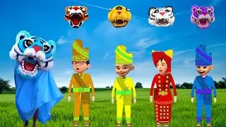 SERU..!! UPIN IPIN DAN KAWAN KAWAN BERMAIN BARONGAN LUCU WARNA WARNI DAN BARONGAN MATA SATU
