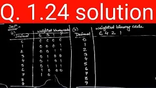 Q. 1.24: Formulate a weighted binary code for the decimal digits, using following weights (a)6311