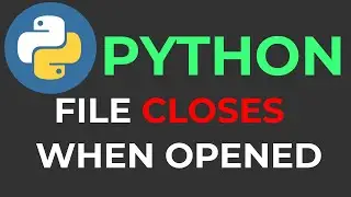 Python File Closes When Opened | How To Fix Easy Way
