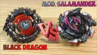 MOD SALAMANDER vs BLACK DRAGON | beyblade | Бейблейд | ベイブレードバースト| beyblade gachi |  beyblade burst