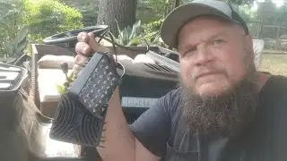 LED light install on $40 yard tractor
