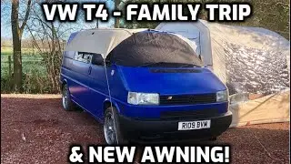 VW T4 Camper Van Family Camping Malvern Hills - NEW AWNING Quechua Air Seconds Base Connect #vanlife