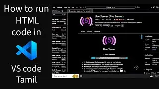 how to run HTML code in vs code tamil