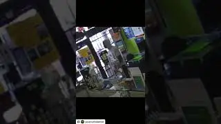 robbery gone wrong.  instant karma