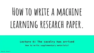 How to write supplementary materials