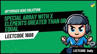 Special Array With X Elements Greater Than or Equal - LeetCode 1608 - Python | Hindi (Easy!)