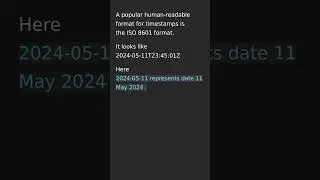 Easy to read timestamps in ISO 8601 format