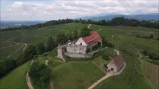 Drone flight above Schloss Staufenberg (Durbach)