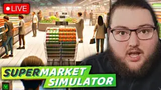 🔴LIVE - SUPERMARKET SIMULATOR for the First Time + Reacting to More Videos!