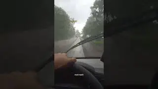 Попал в Сужение дороги #орша #работа #газель #ремонтдороги #дождик