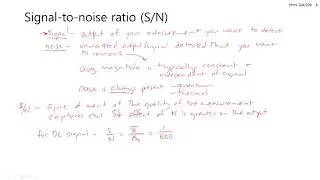 20210315 - In-Class Lecture - Signal-to-noise ratio, averaging, sampling